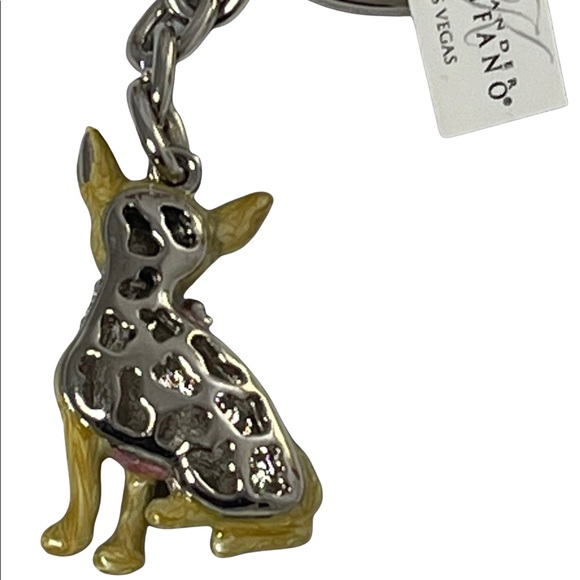 Alexander Kalifano Las Vegas “Ay Chiwawa” Key chain dog NWT rhinestones enamel - Picture 9 of 9